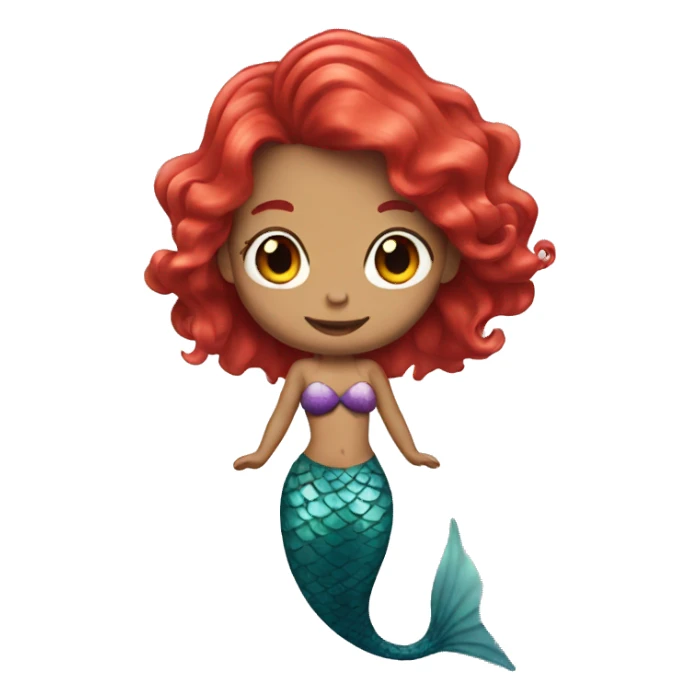 Mermaid with red hair sticker