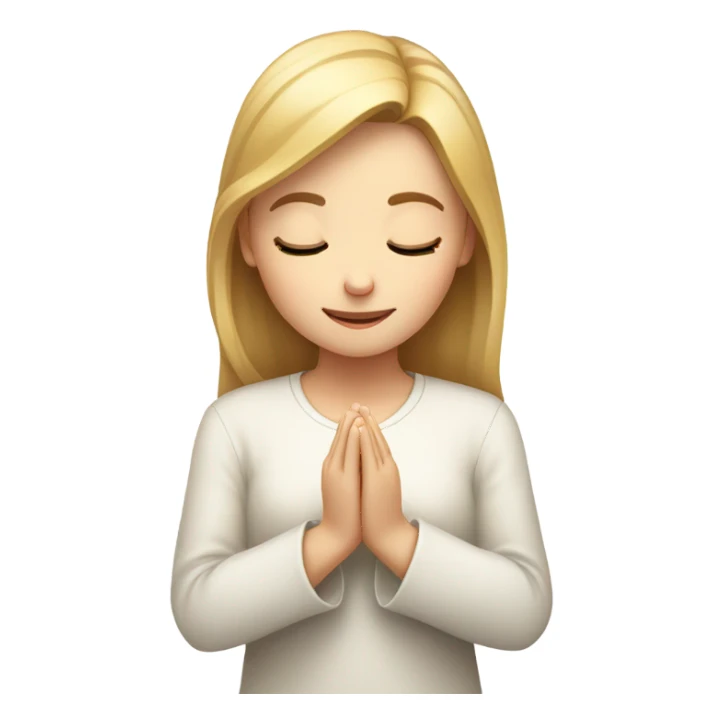 white girl praying  sticker