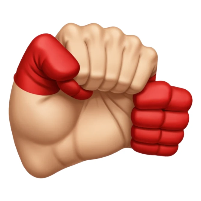 Saitama red hand punch sticker
