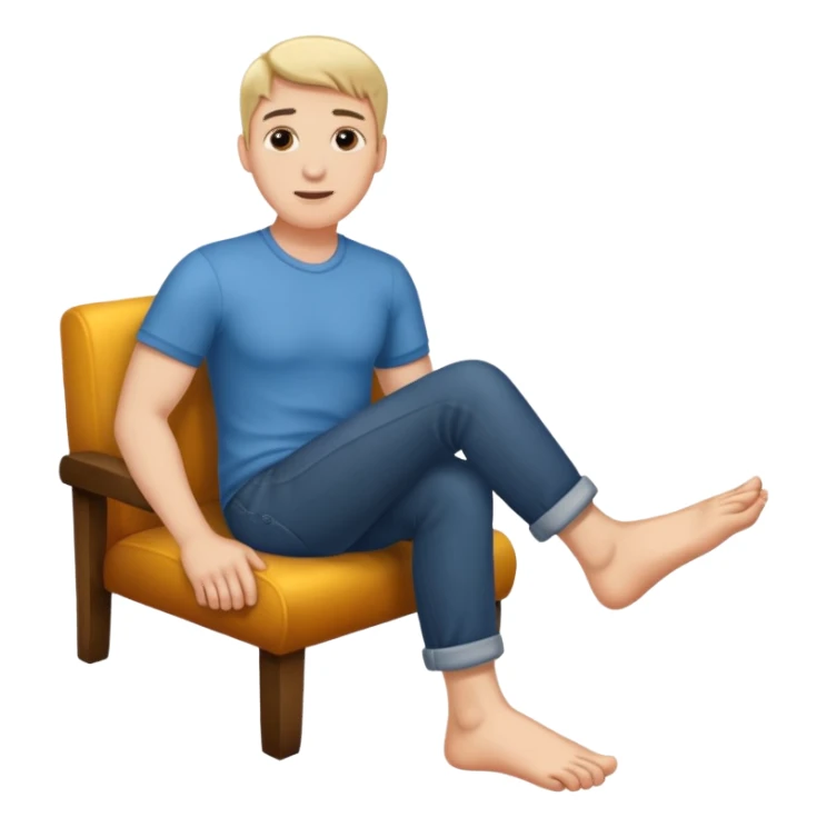 Man with big feet sticker