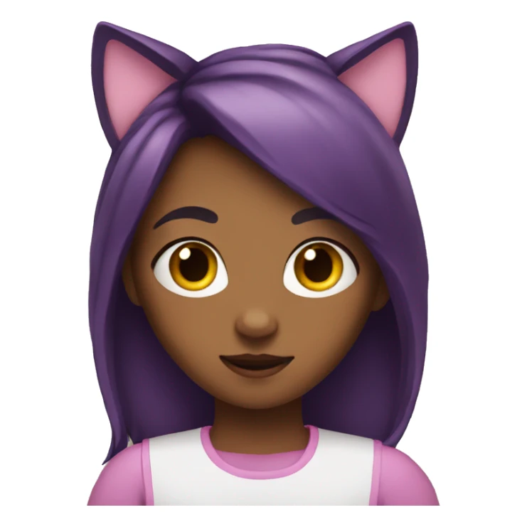 girl with cat ears sticker