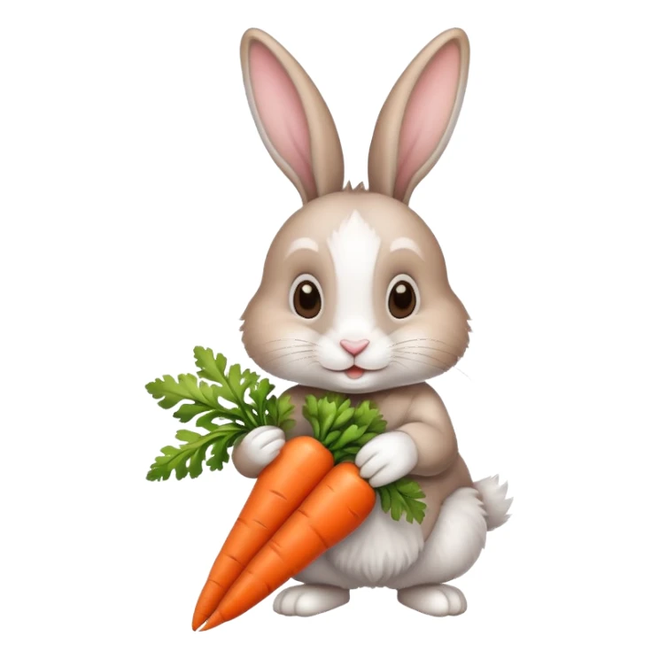 Rabbit with carrot  sticker