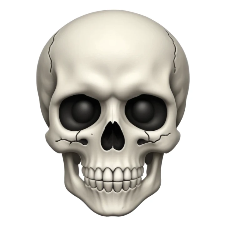 Skull black and white sticker