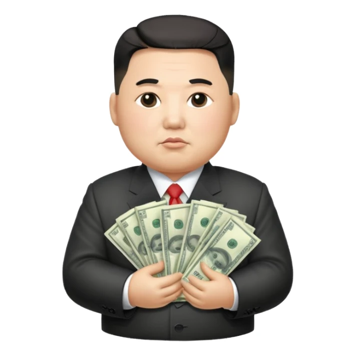 kim jong un holding money sticker