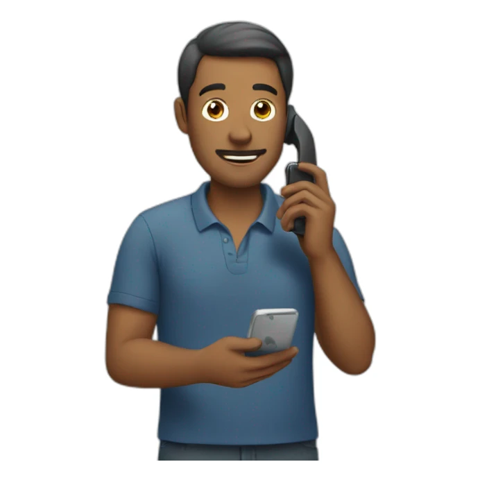 Man using phone  sticker