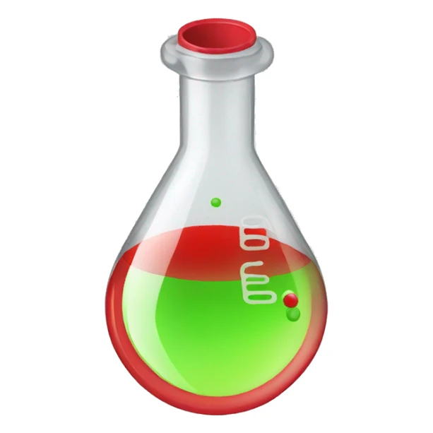 experiment flask red flag sticker