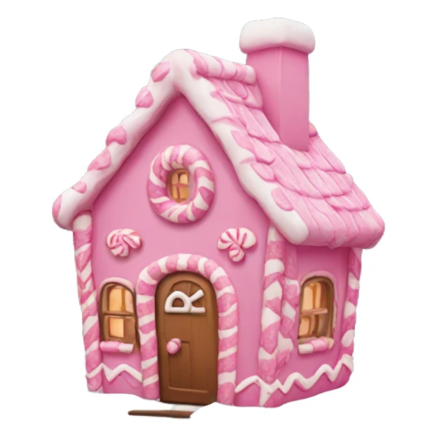 Pink ginger bread house sticker