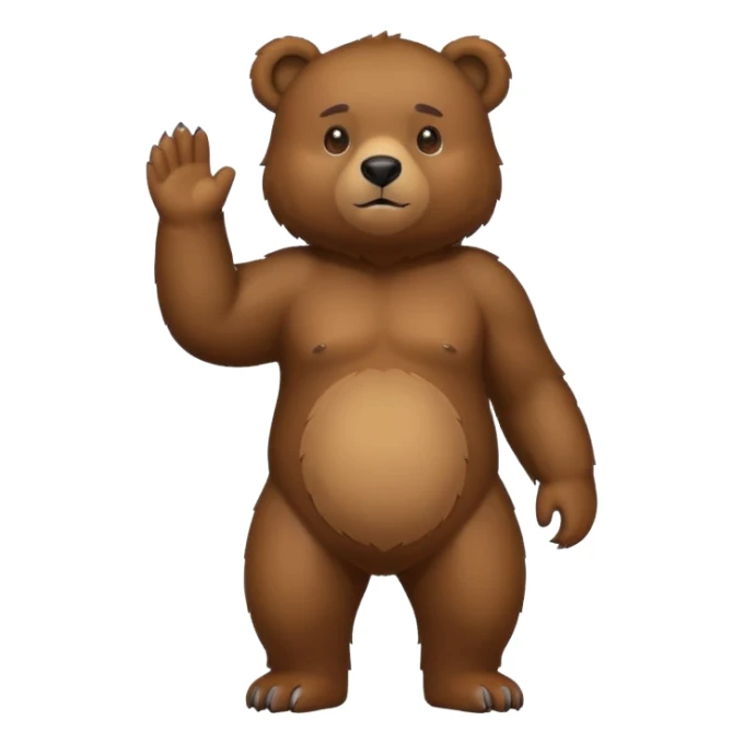 High resolution of a full body BEAR sticker