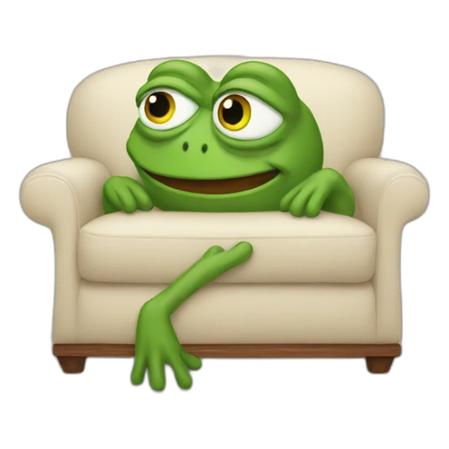 pepe in sofa sticker