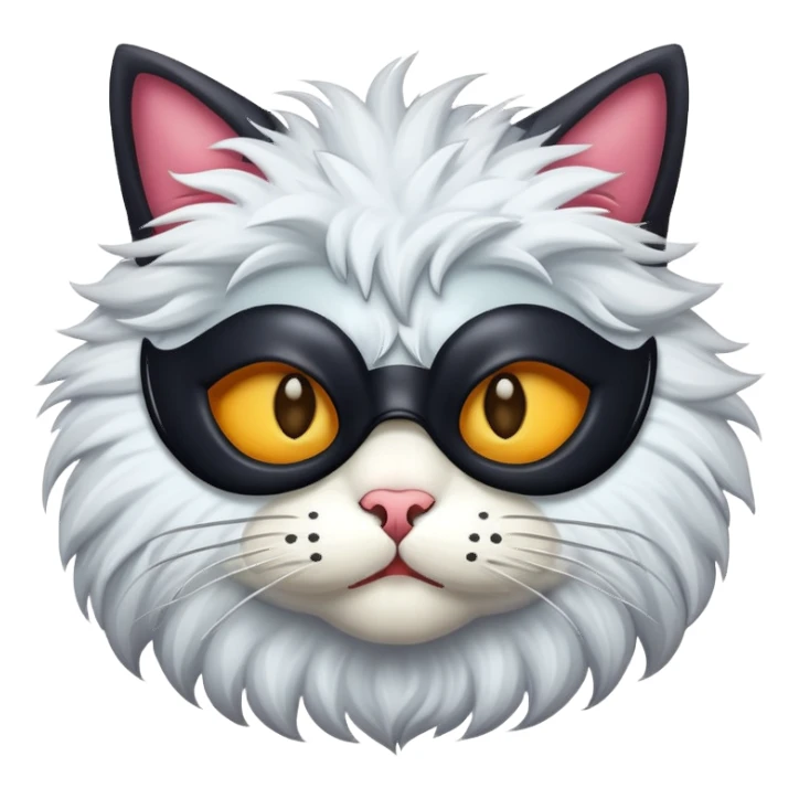 cat wearing a mask sticker