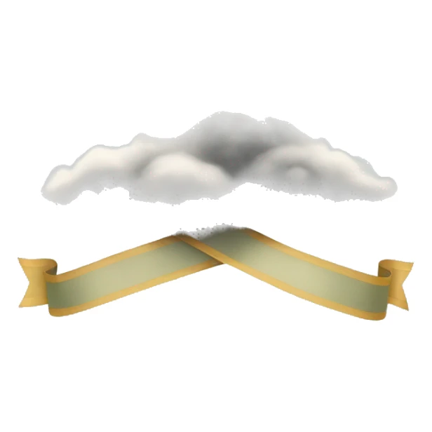 A fog with  ribbon sticker