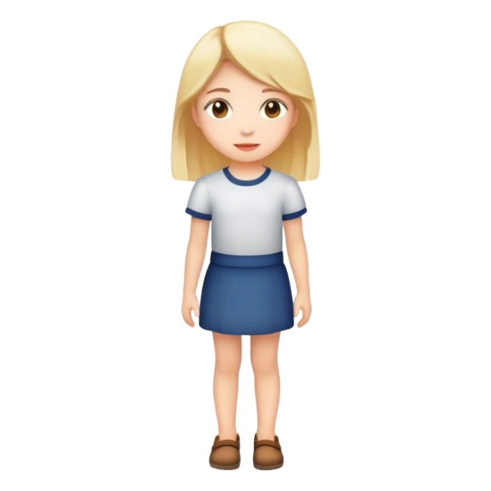 A girl standing in a line sticker