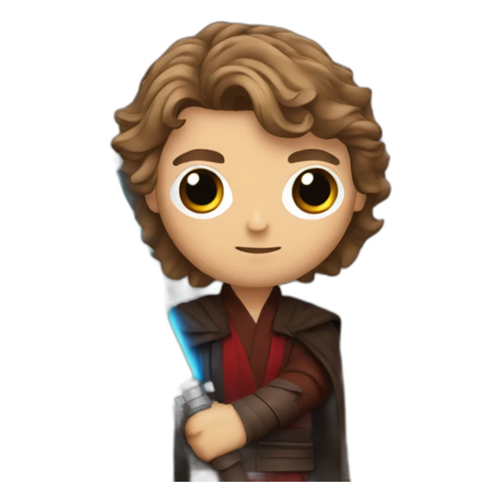 Anakin Skywalker with red lightsaber sticker
