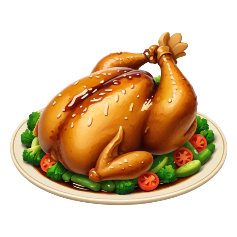 chicken vegetables soy sauce on top  sticker