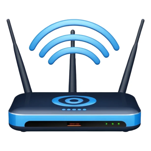 black-blue Wi-Fi router sticker
