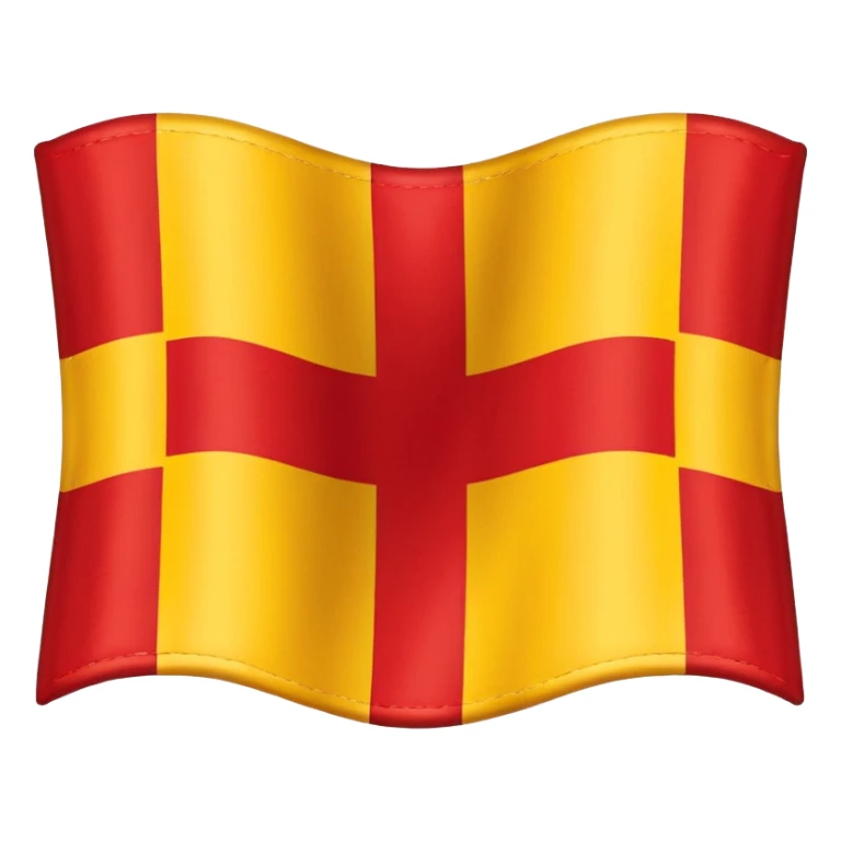 Flag red background yellow cross sticker