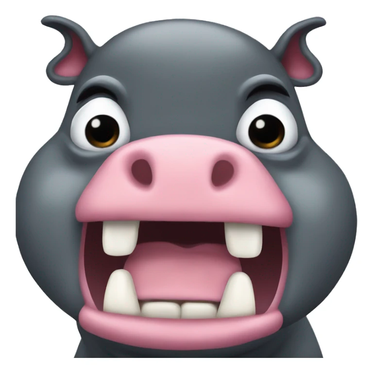moo deng hippo filled with rage sticker