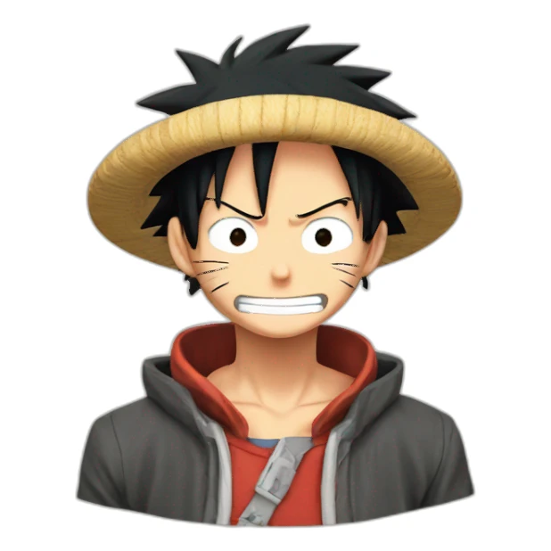 Luffy naruto sticker
