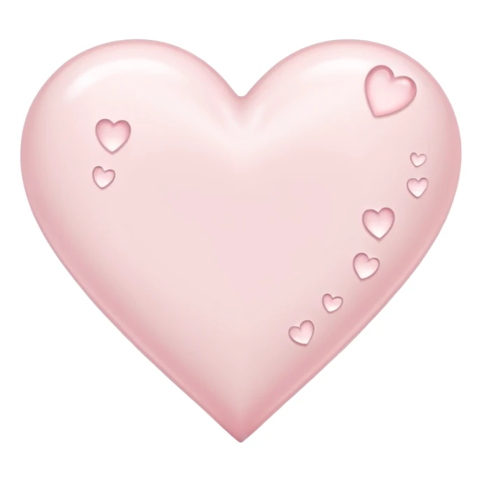 white heart with subtle sakura petal texture sticker