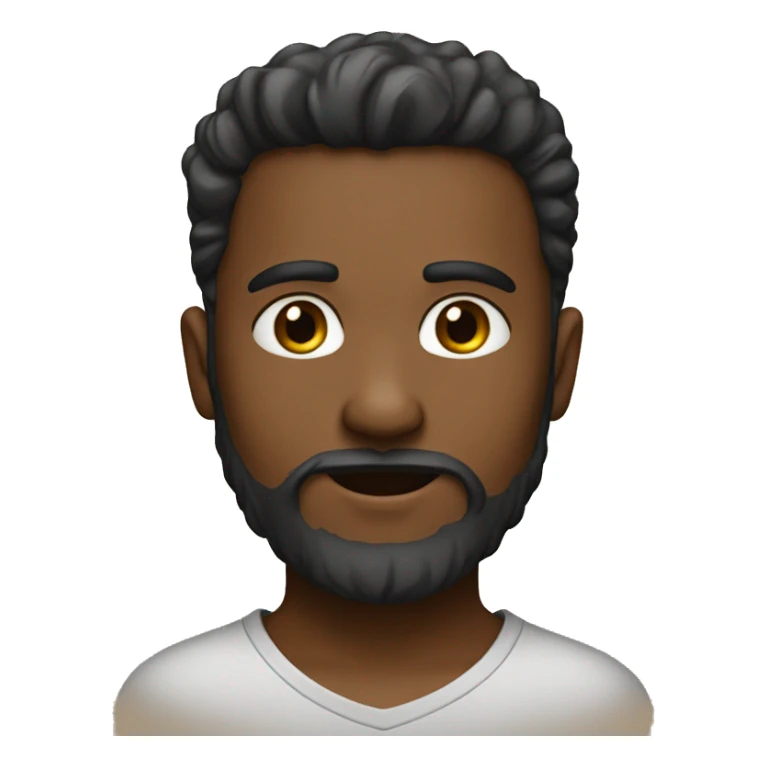 Garçon brun yeux brun barbe sticker