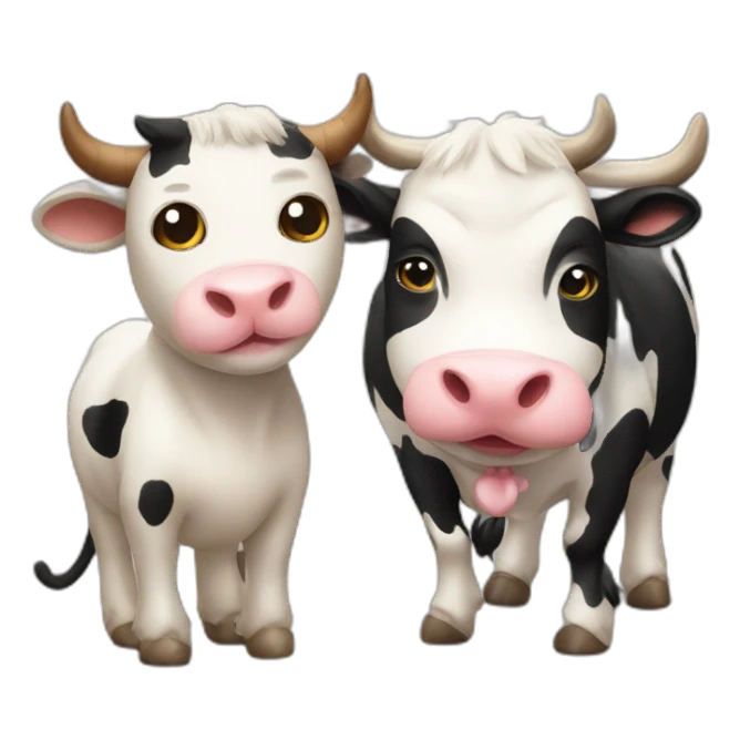 CAT And COW MIXED  sticker