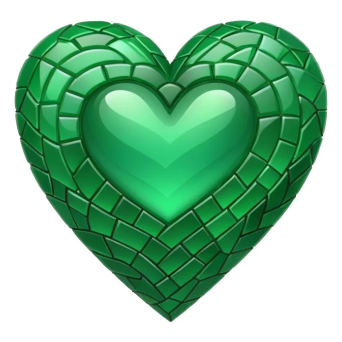 green heart with a mosaic pattern sticker