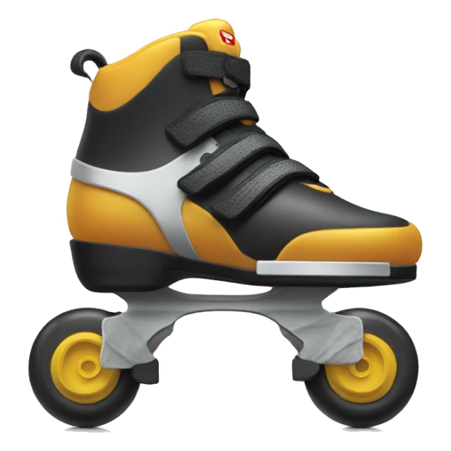 Rollerblade in line with wheels in focus sticker