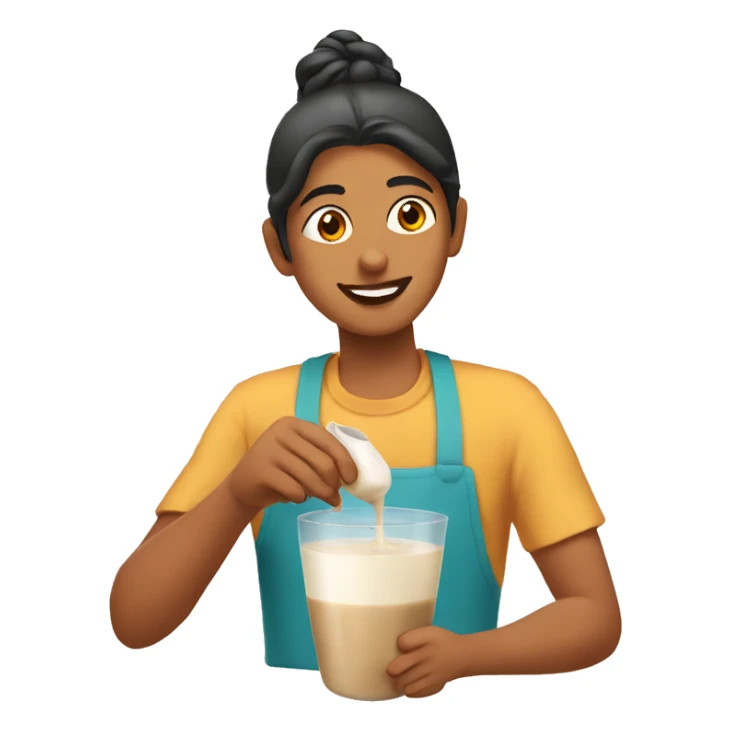 Indian making milk tea sticker