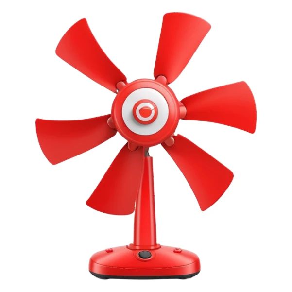 red electric fan sticker