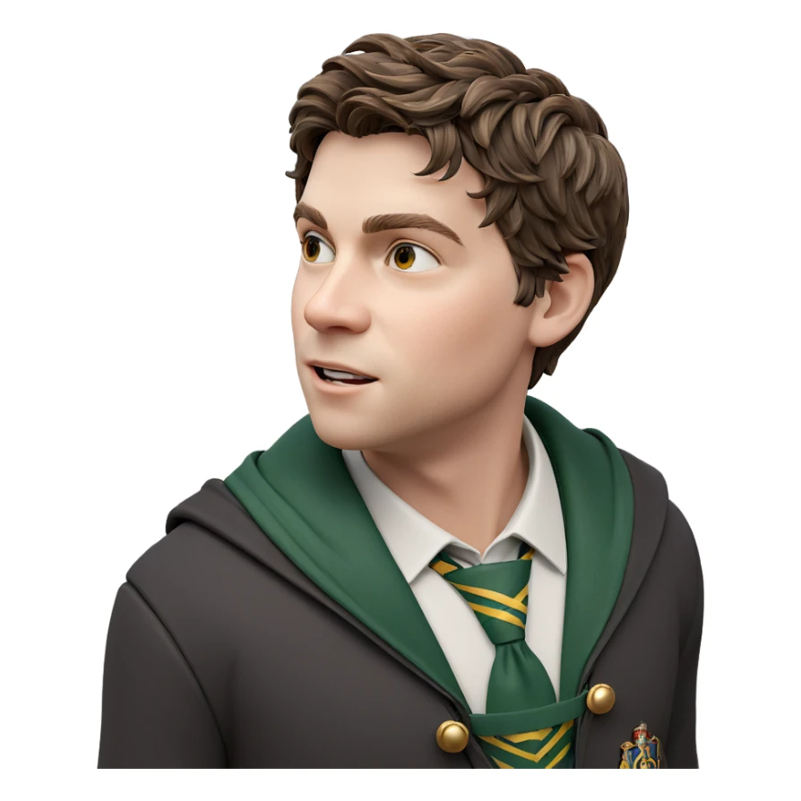 boy in hogwarts uniform outdoors sticker