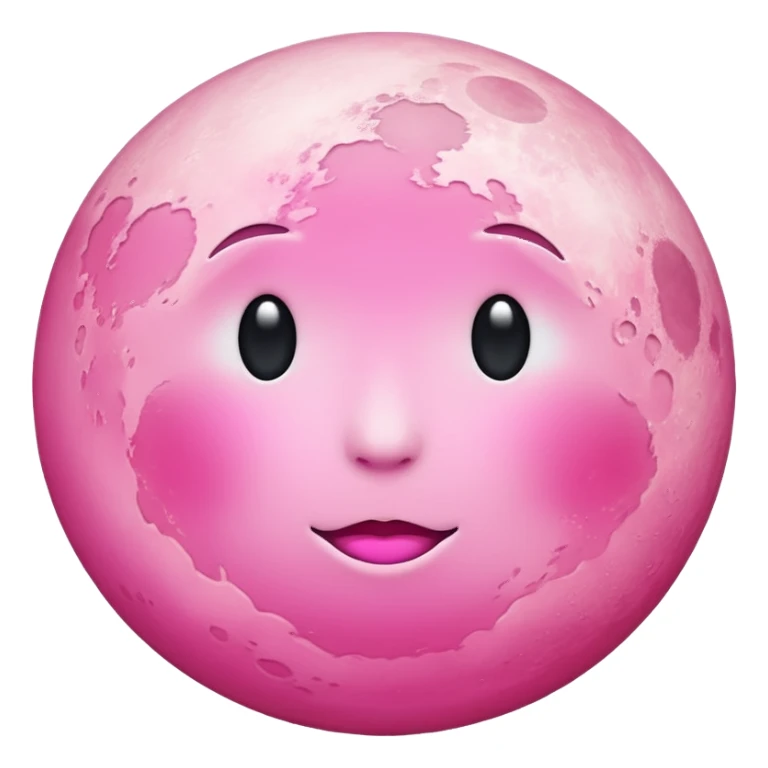 pink moon emoji sticker