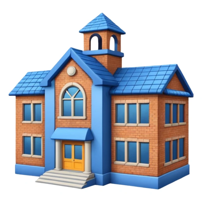 blue school sticker