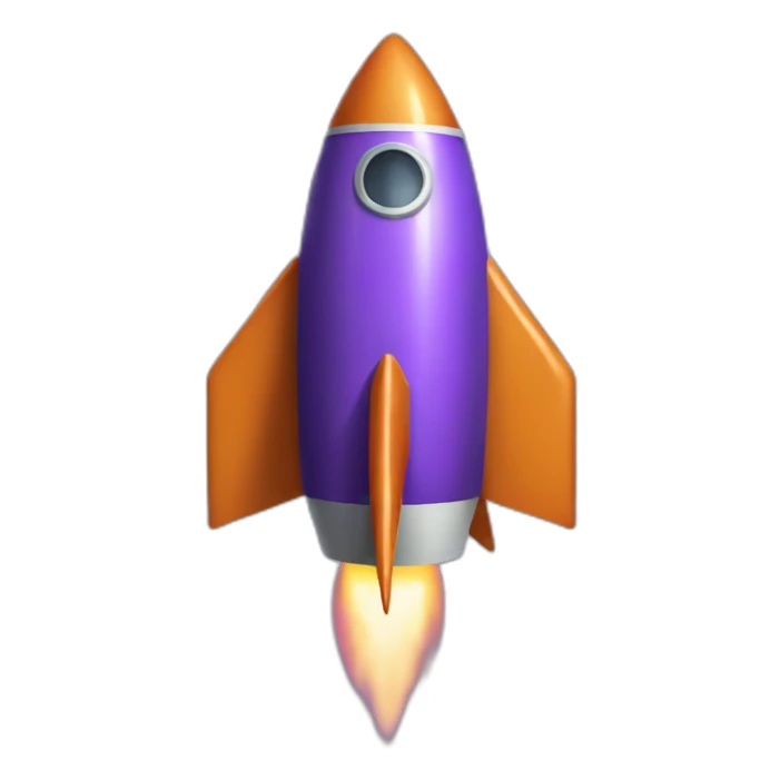 purple rocket sticker