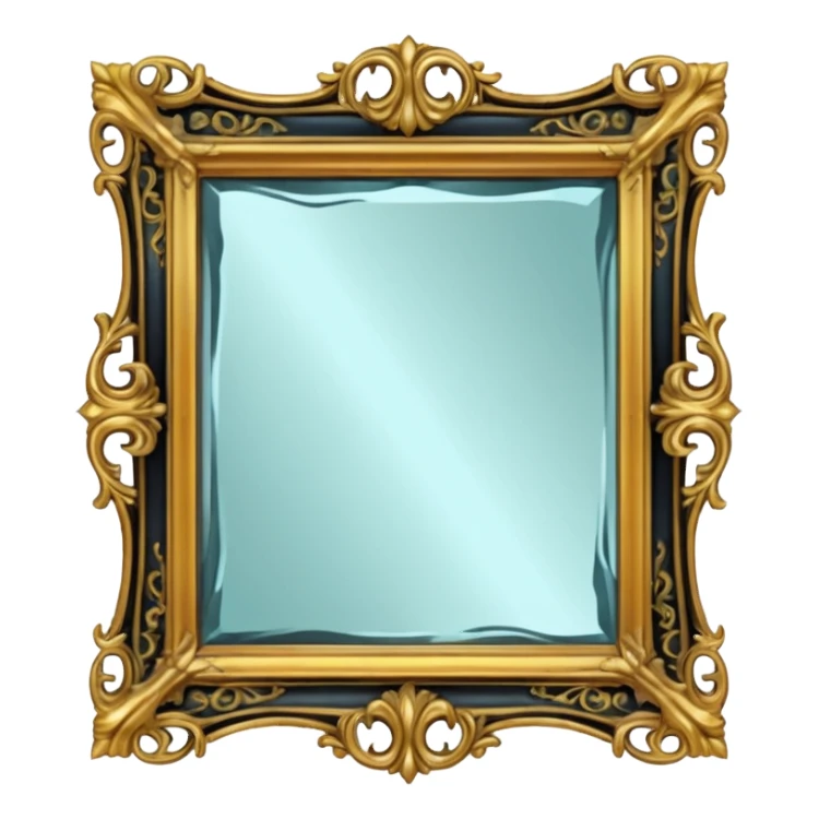 Spooky mirror sticker