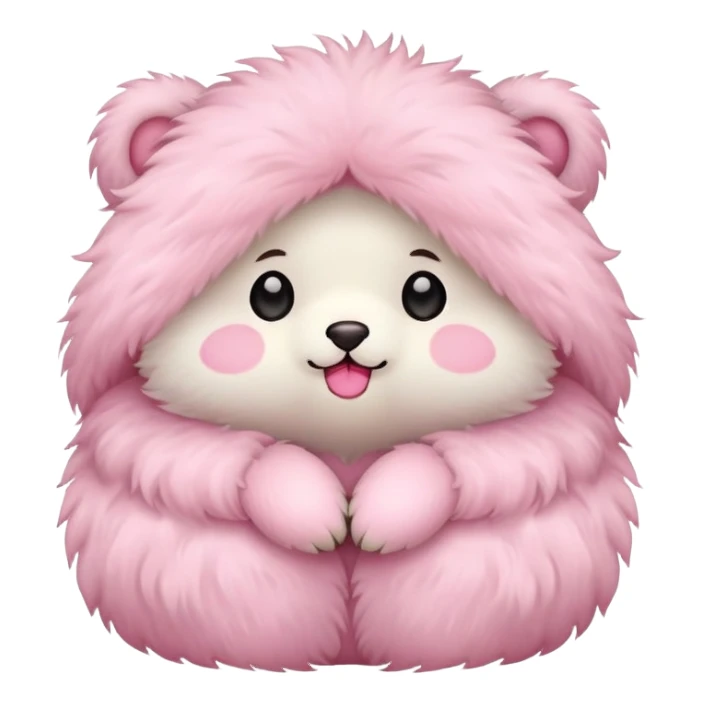 A cute pink nunnu  sticker