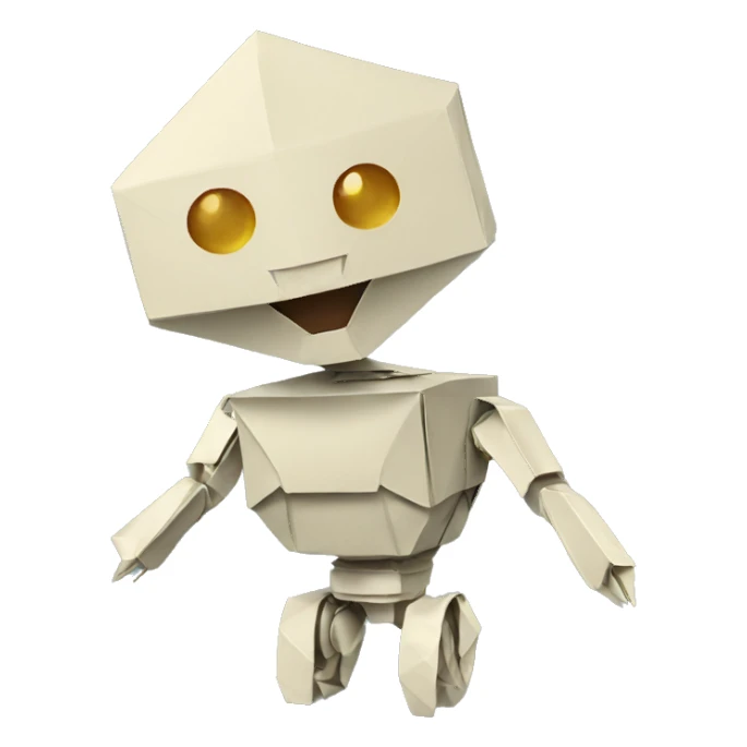 origami robot sticker