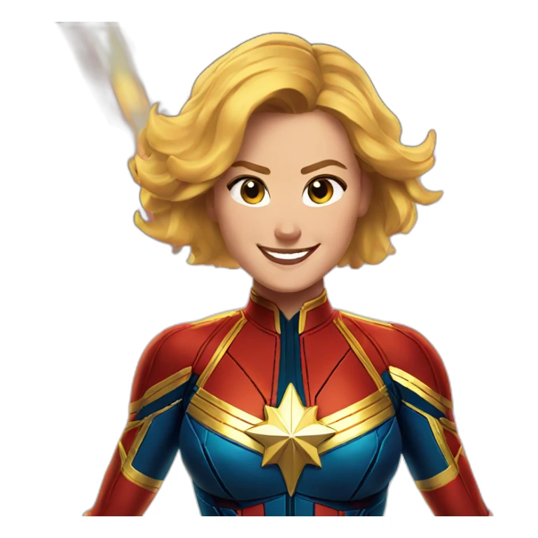 Captain marvel happy sticker