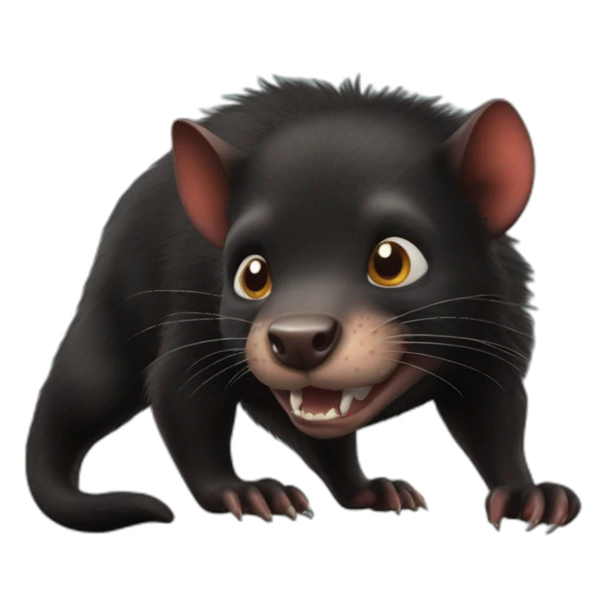 realistic Tasmanian devil showing distinctive stripe above tail sticker