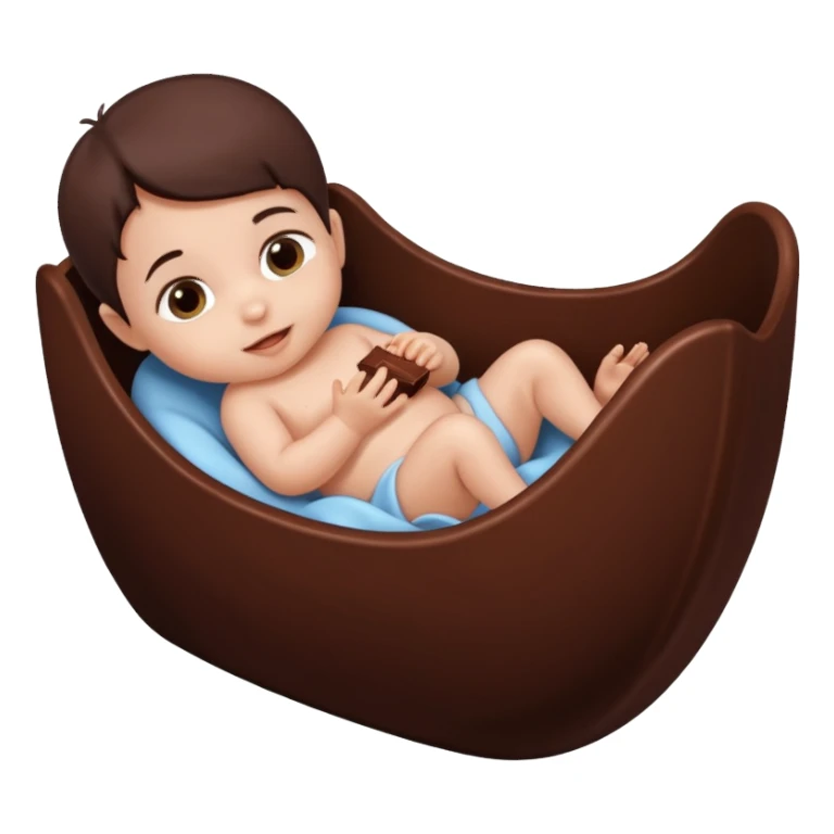 Baby in Chocolate cradle  sticker