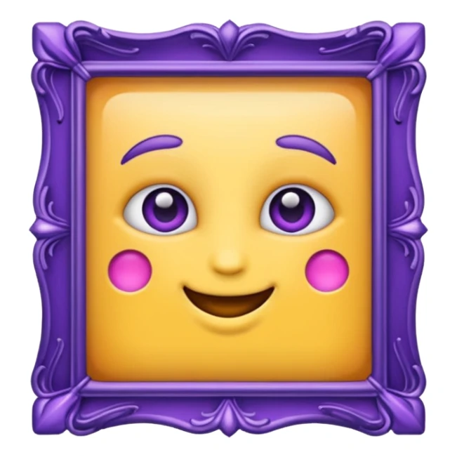 Purple frame sticker