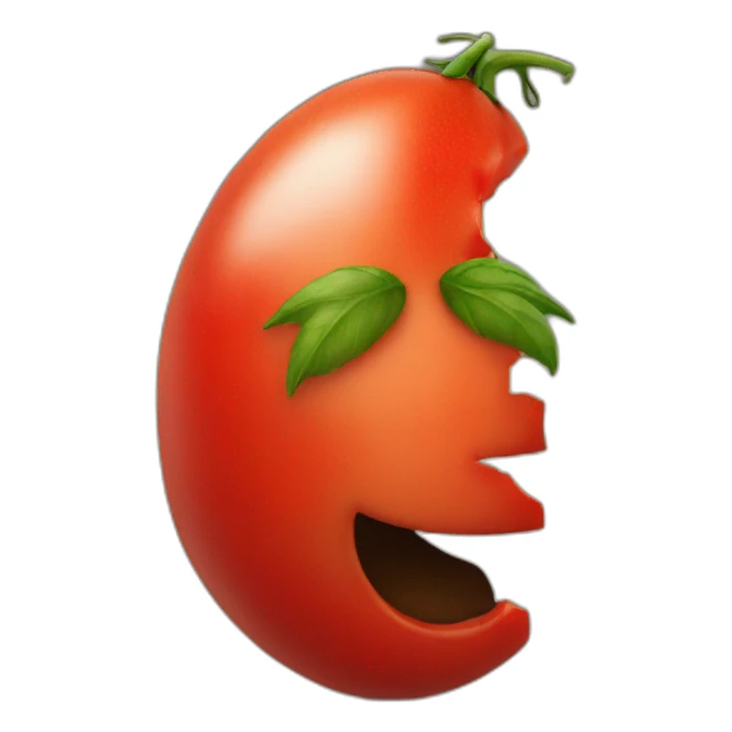 tomato face palm sticker