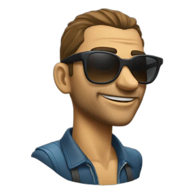 Un chacal avec des lunettes sticker