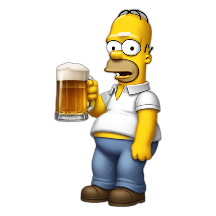 Homer simpsons biere sticker