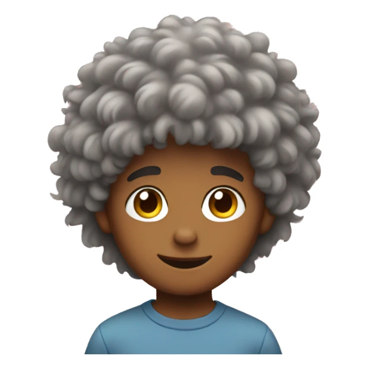 a boy with fluffy hair  sticker