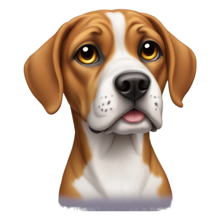 boxer beagle dog with halo  sticker