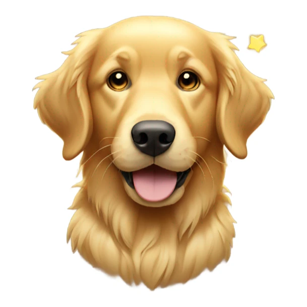golden retriever with lighting bo sticker