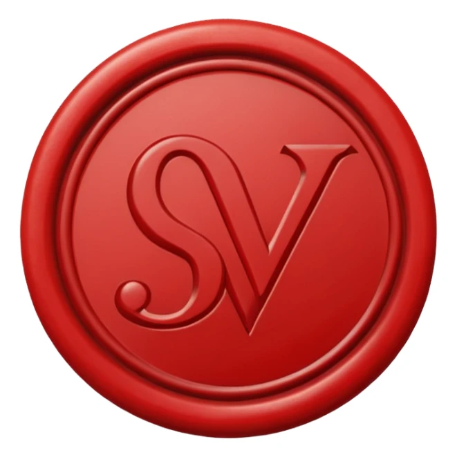 wax seal with a check mark sticker