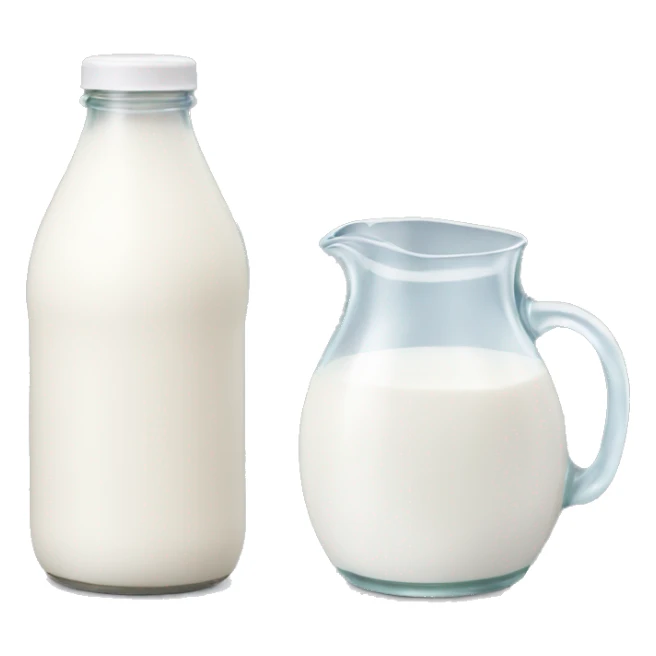 white milk in bottle sticker