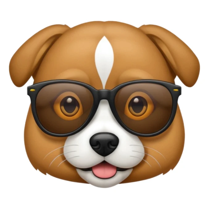 Perro con gafas sticker