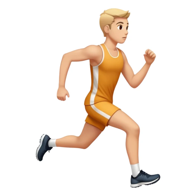 Человек который бежит и думает о GigaChat sticker